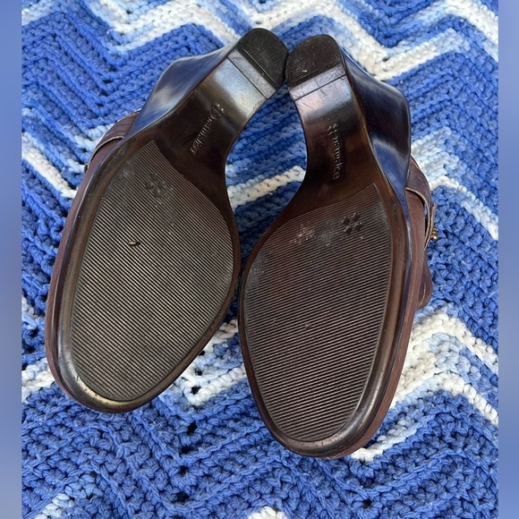 Naturalizer Brown Leather Clogs Mules, Slip-On Comfort Shoes- Size 8 - Picture 2 of 4